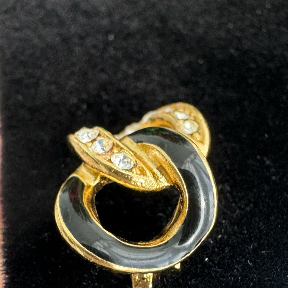 Christian Dior 18K Gold Plated enamel crystals vintage clip on earrings - Picture 13 of 16